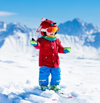 Bild Kind auf Skiern