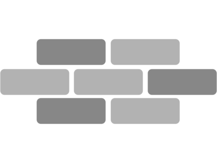Grau und hellgraue Mauersteine, in horizontaler Ausrichtung angeordnet, bilden eine Wandstruktur.