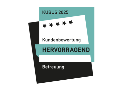 KUBUS 2023 Kundenbewertung: Sehr gut, 4 von 5 Sternen für Betreuung.